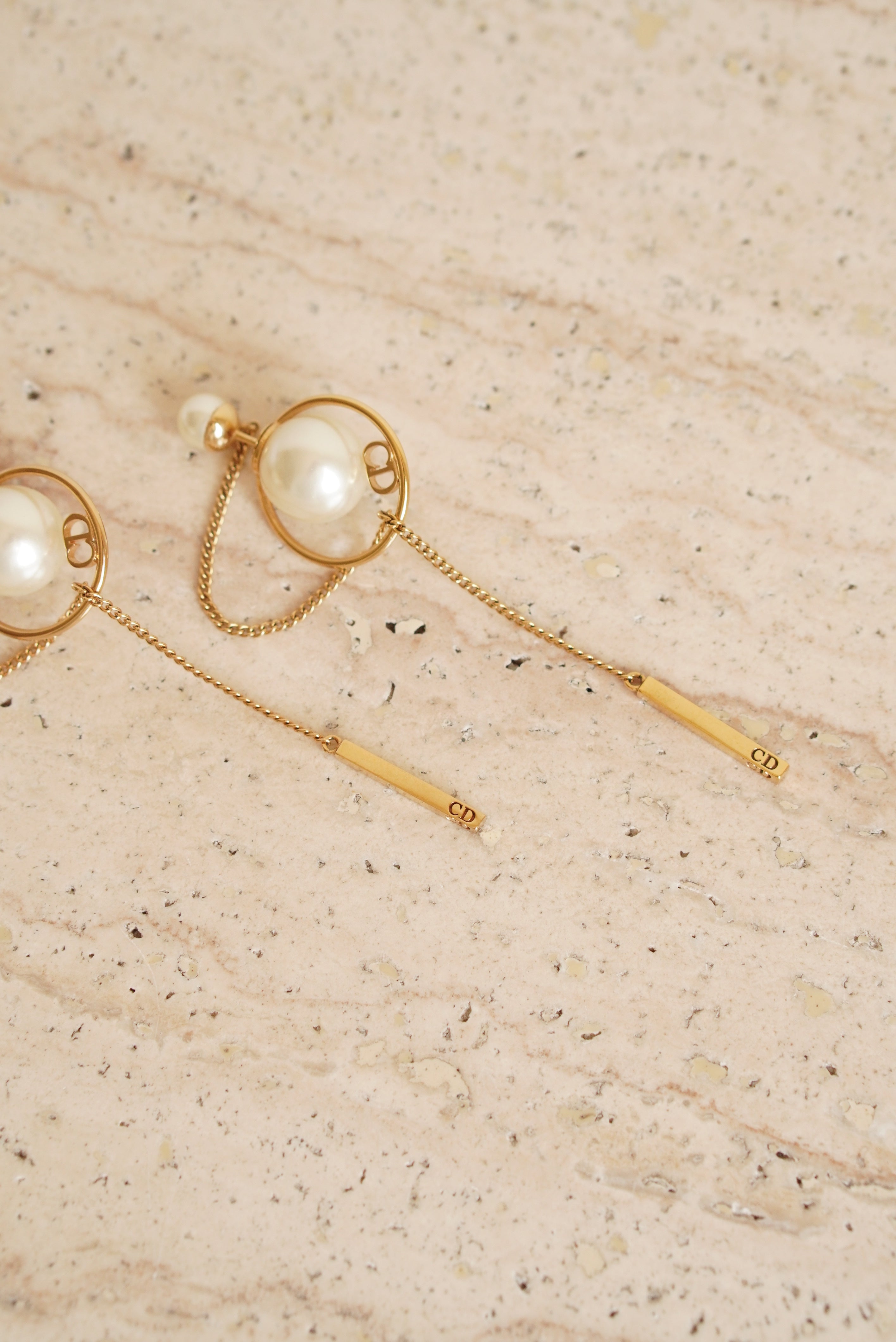 DIOR PEARL TRIBAL EARRINGS