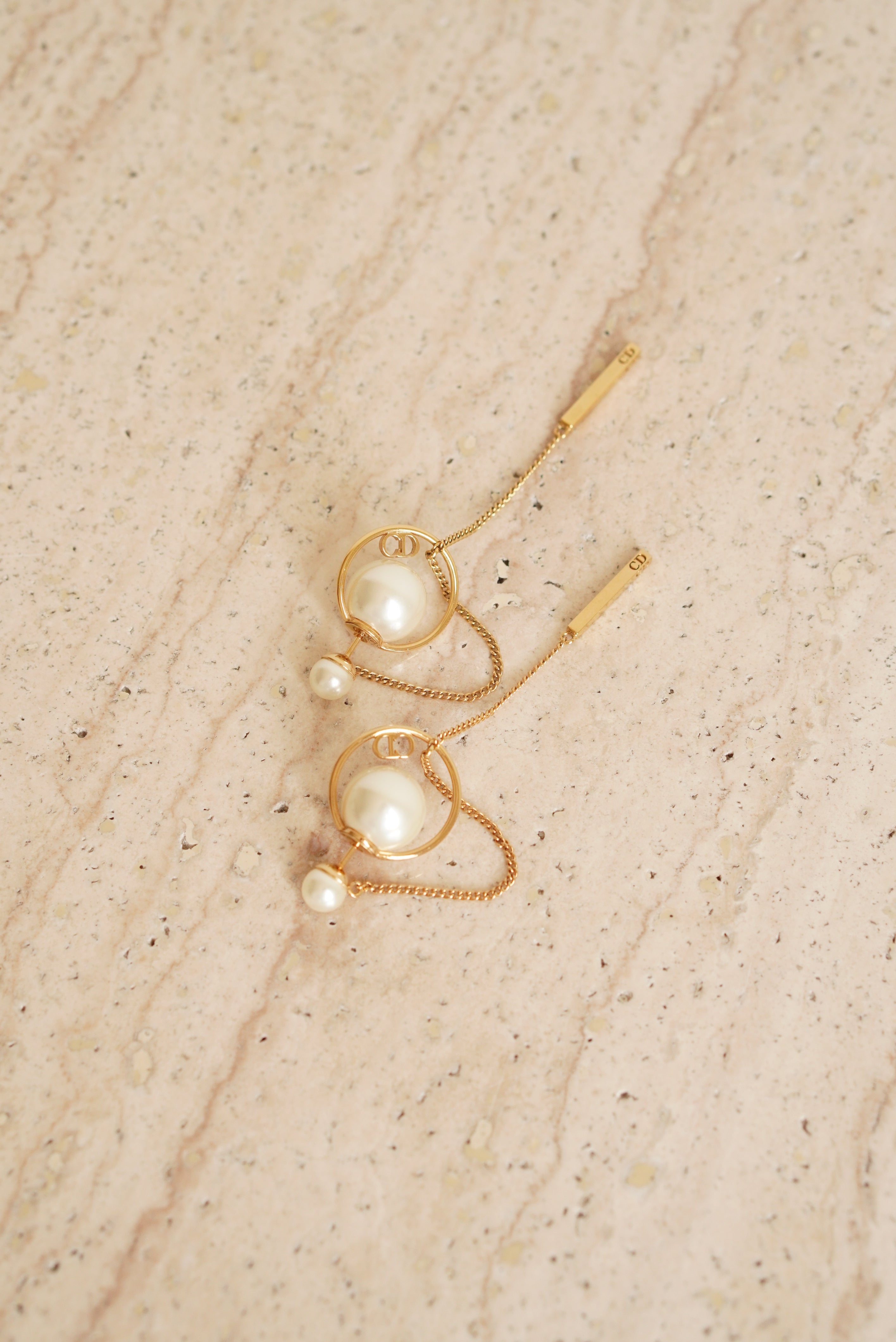 DIOR PEARL TRIBAL EARRINGS