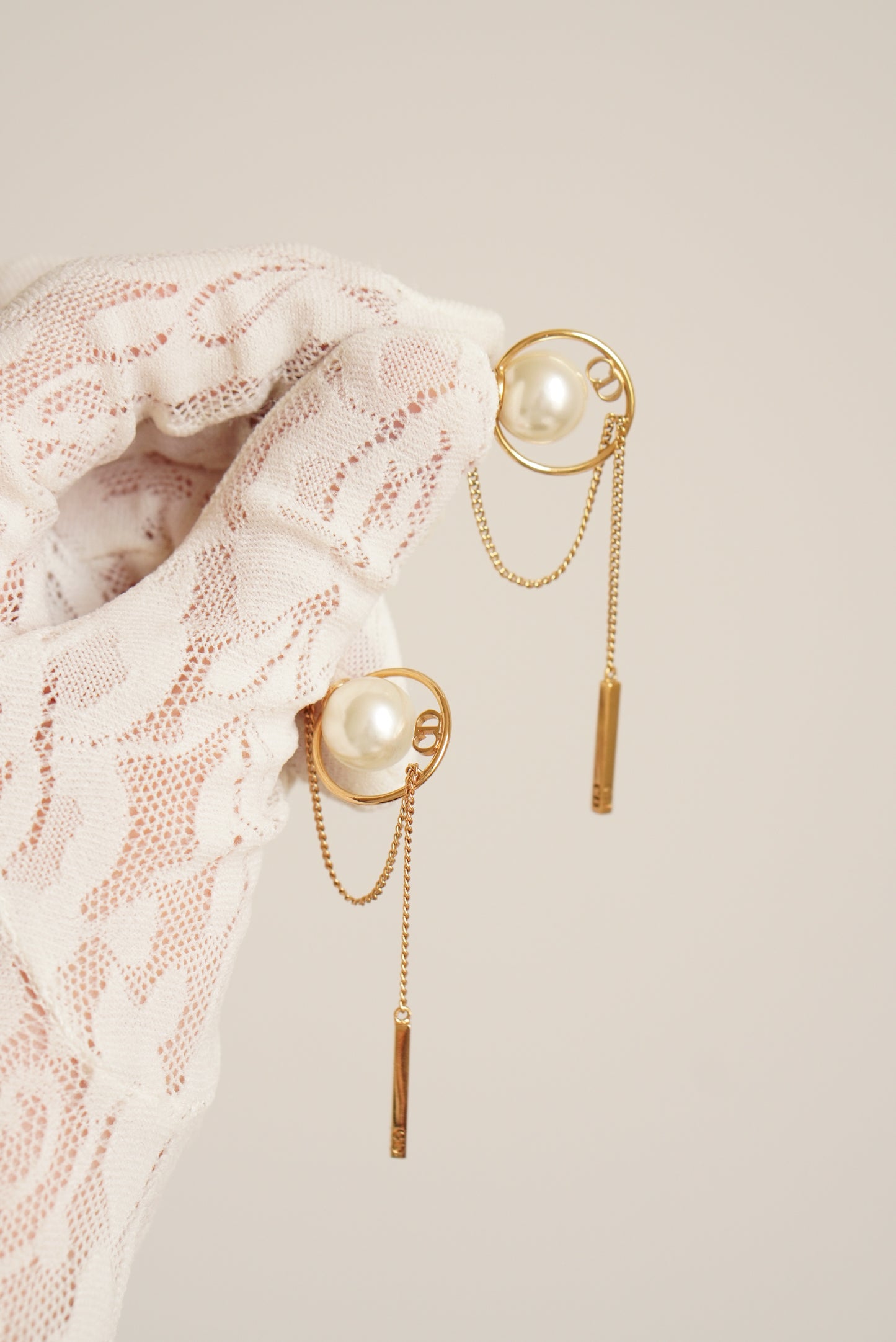 DIOR PEARL TRIBAL EARRINGS