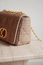 DIOR CARO MEDIUM TWEED | BEIGE