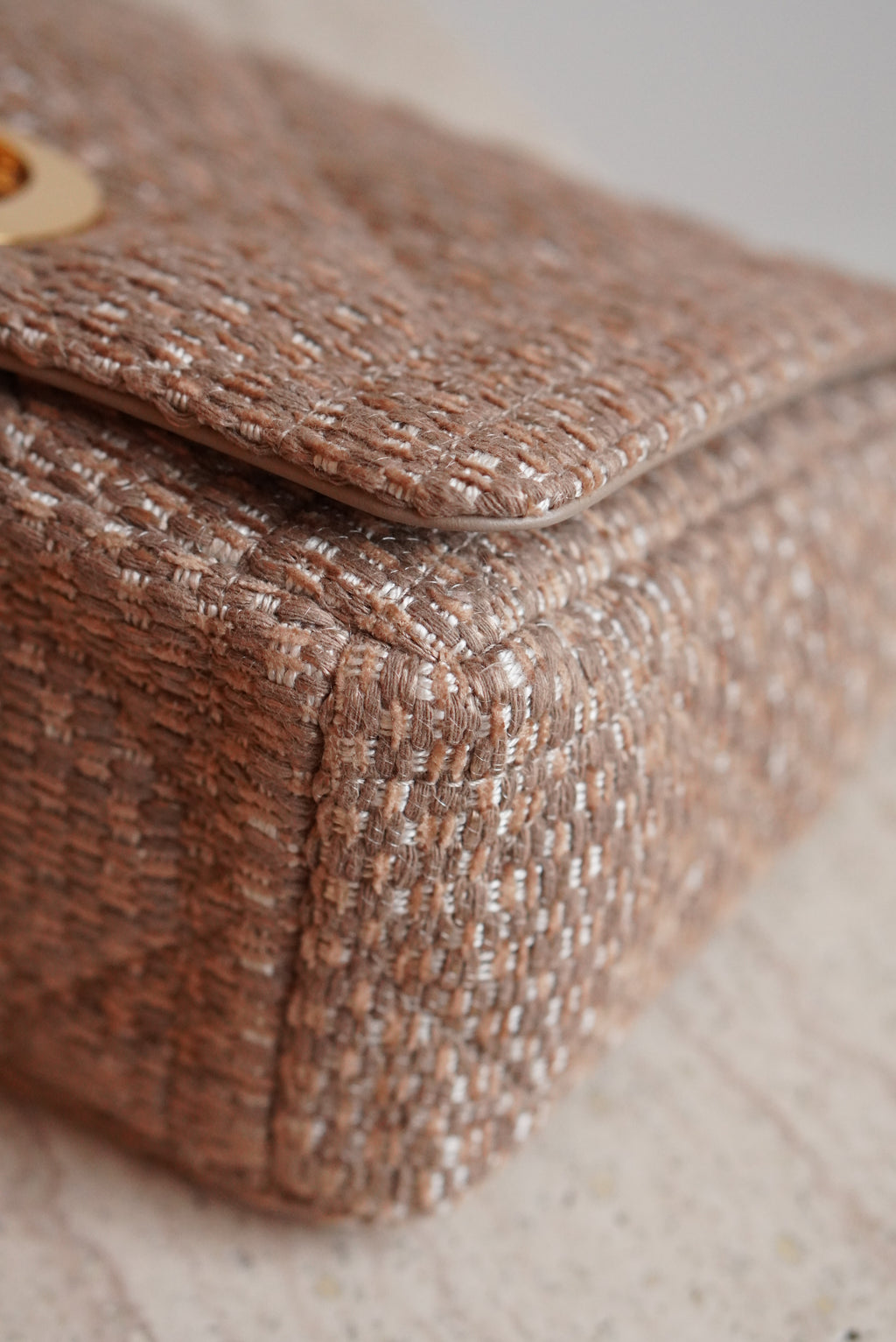DIOR CARO MEDIUM TWEED | BEIGE