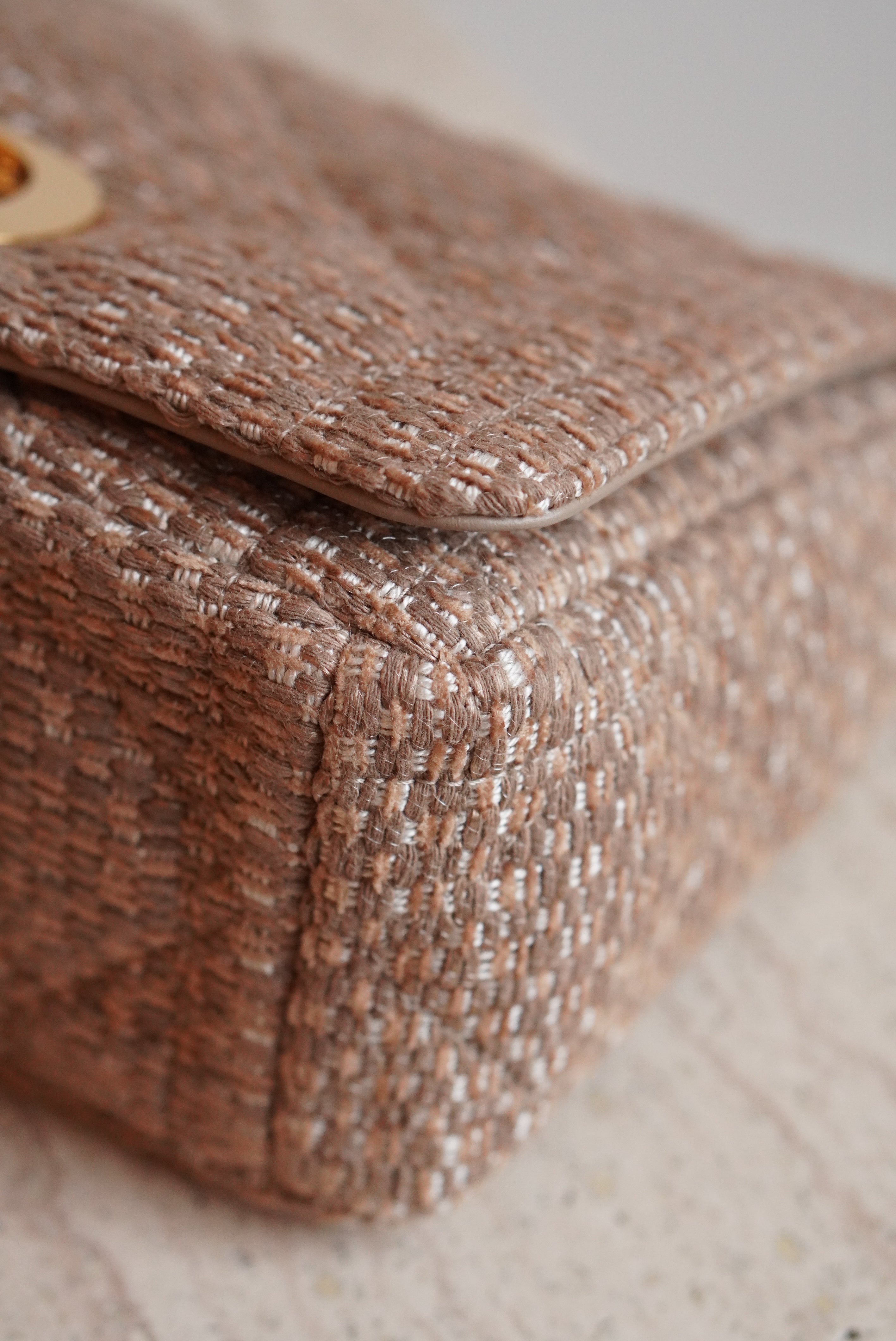 DIOR CARO MEDIUM TWEED | BEIGE