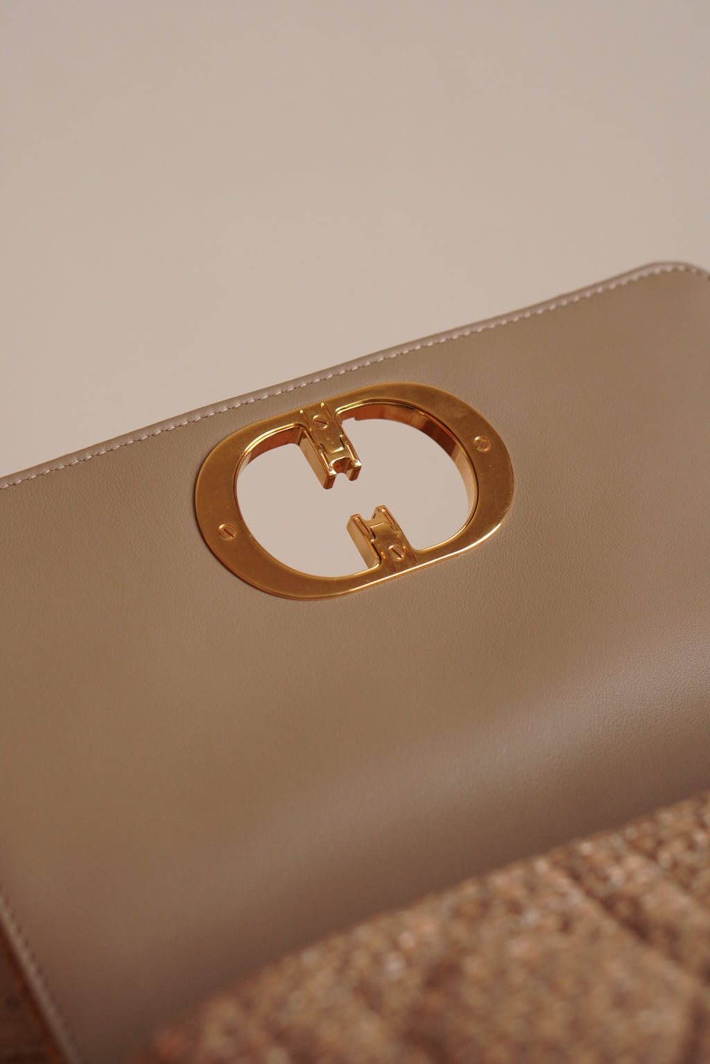 DIOR CARO MEDIUM TWEED | BEIGE