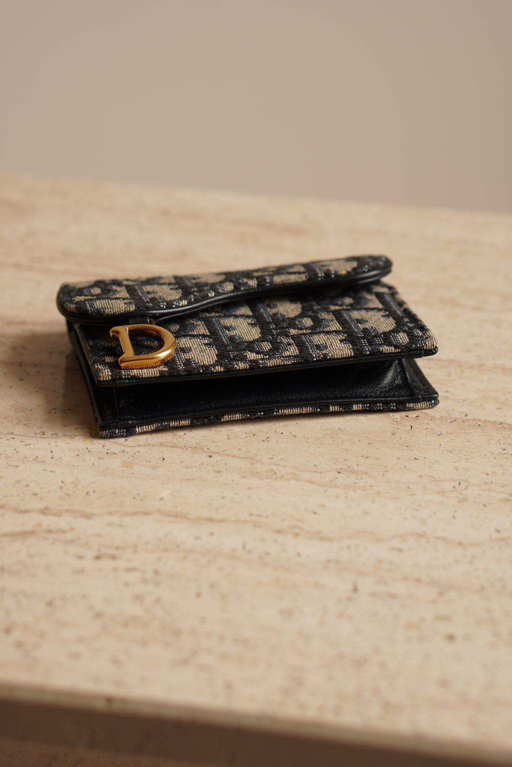 DIOR SADDLE BLOOM CARD HOLDER