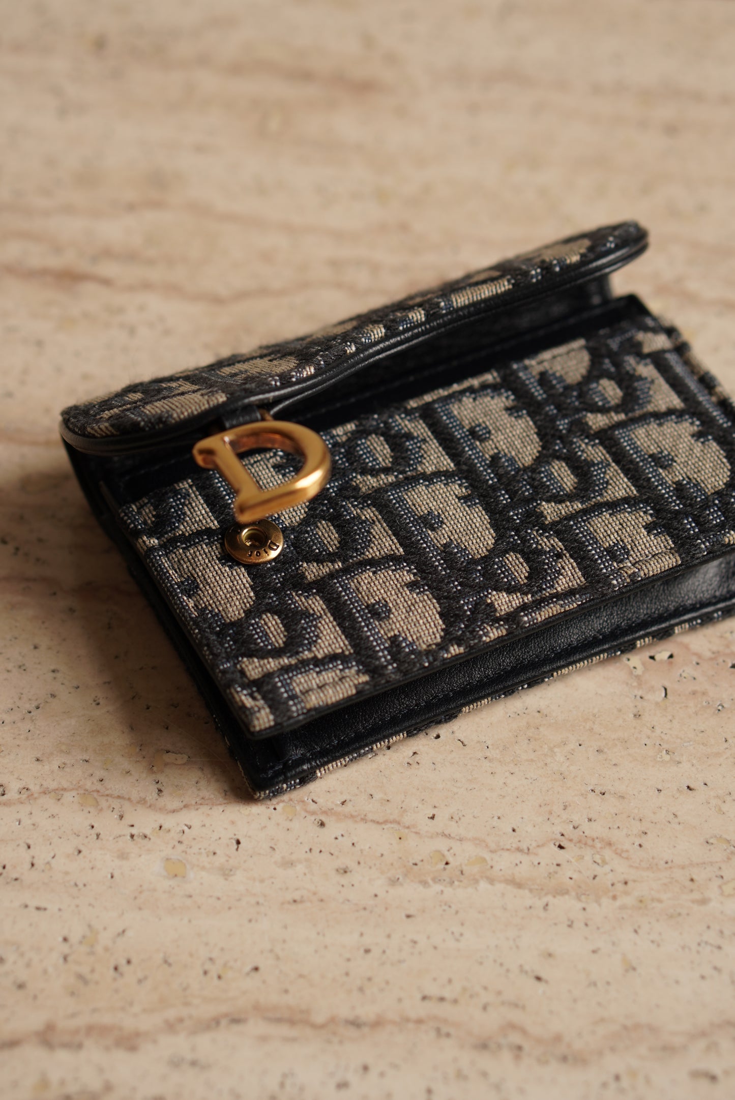 DIOR SADDLE BLOOM CARD HOLDER