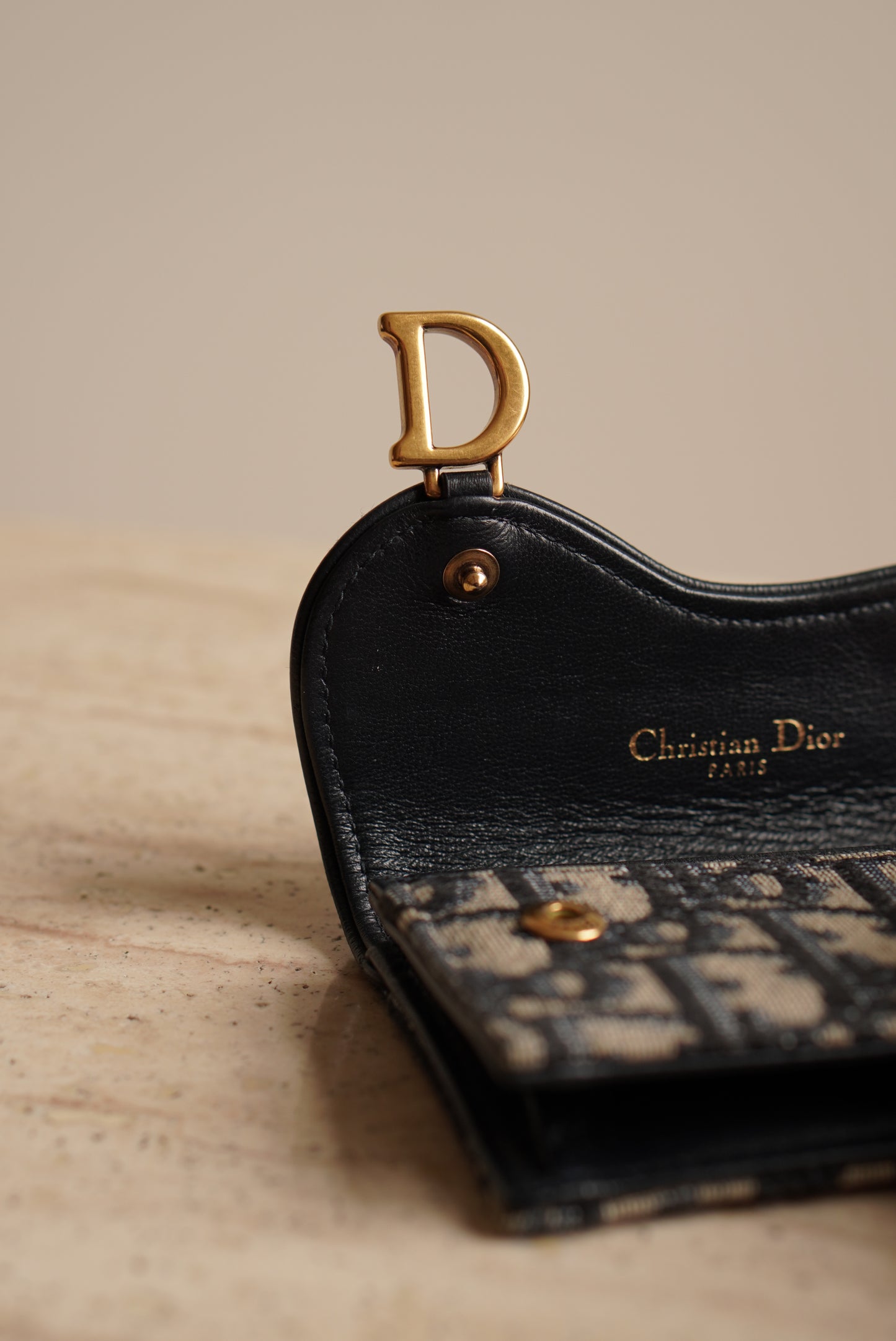 DIOR SADDLE BLOOM CARD HOLDER