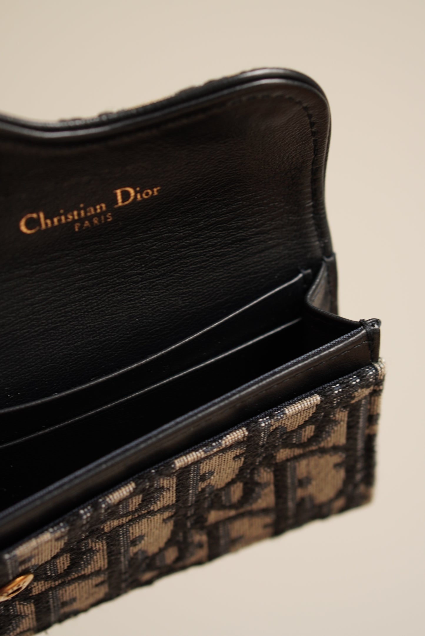 DIOR SADDLE BLOOM CARD HOLDER