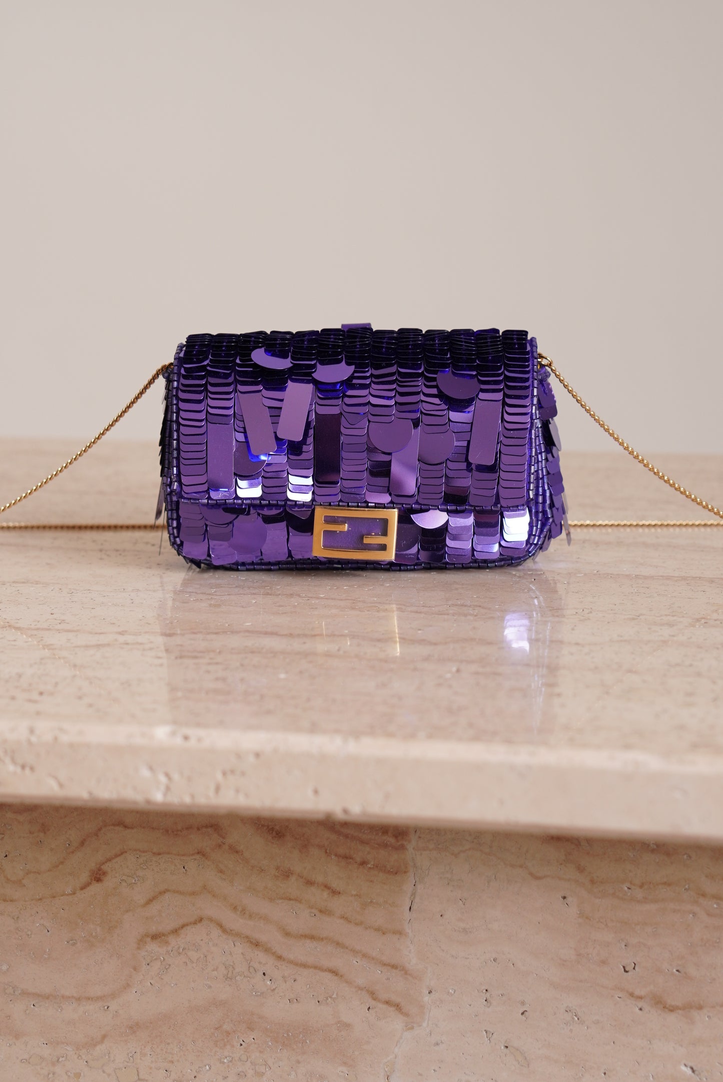 FENDI NANO BAGUETTE CHARM | PURPLE