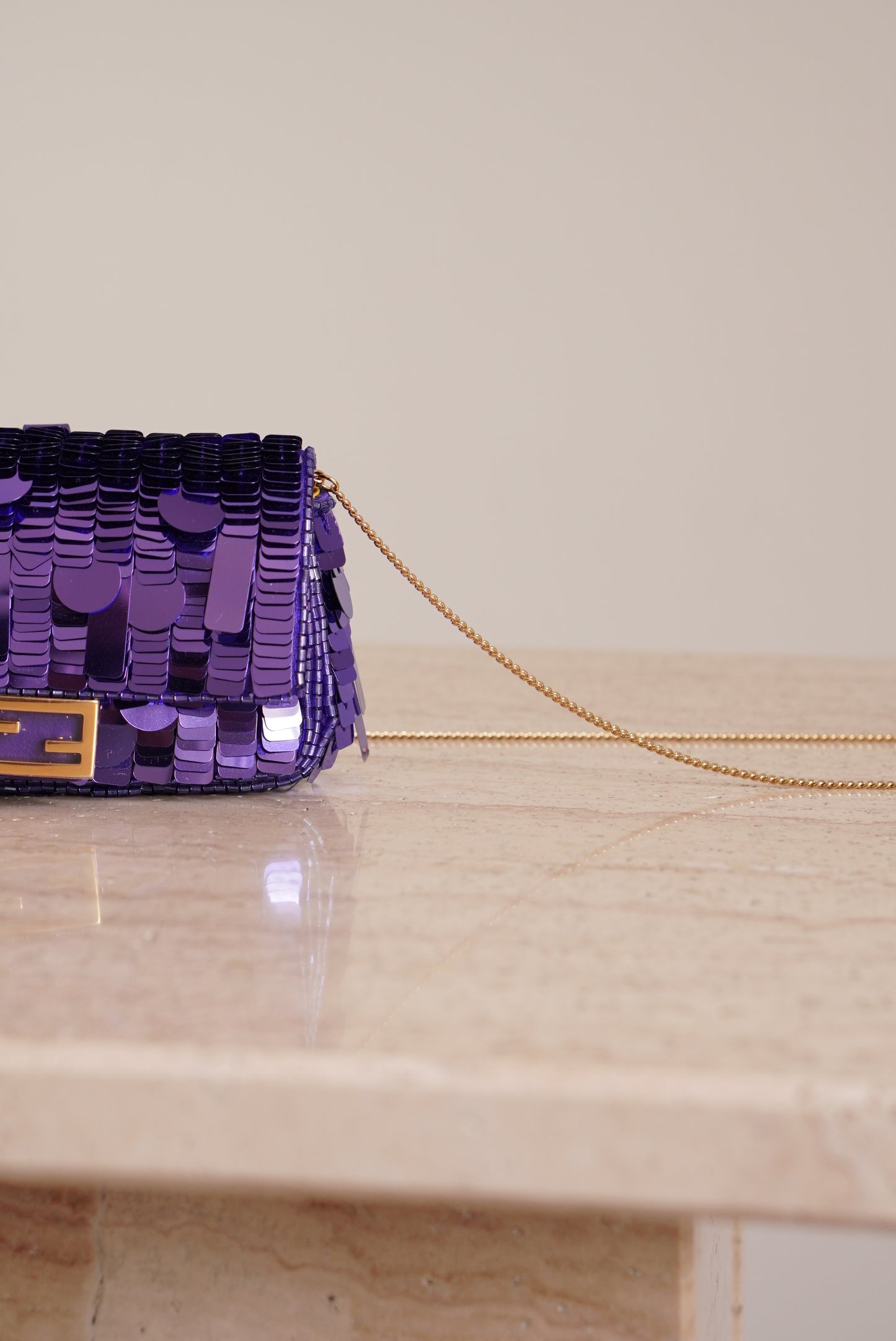 FENDI NANO BAGUETTE CHARM | PURPLE
