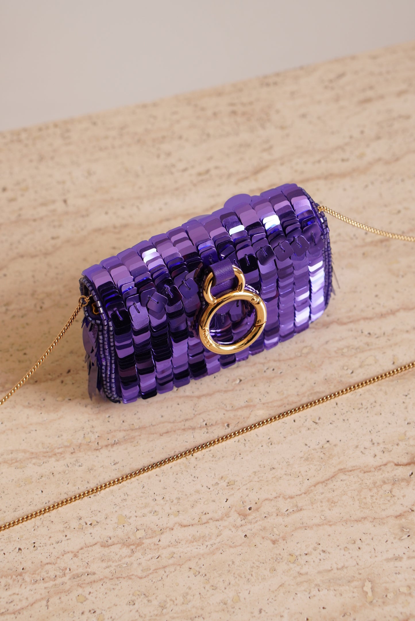 FENDI NANO BAGUETTE CHARM | PURPLE