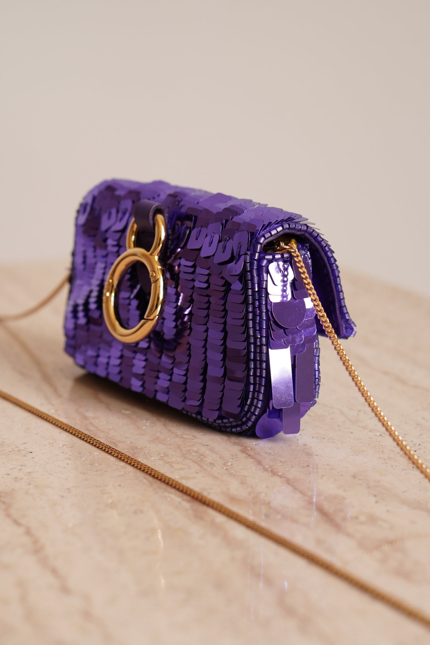 FENDI NANO BAGUETTE CHARM | PURPLE