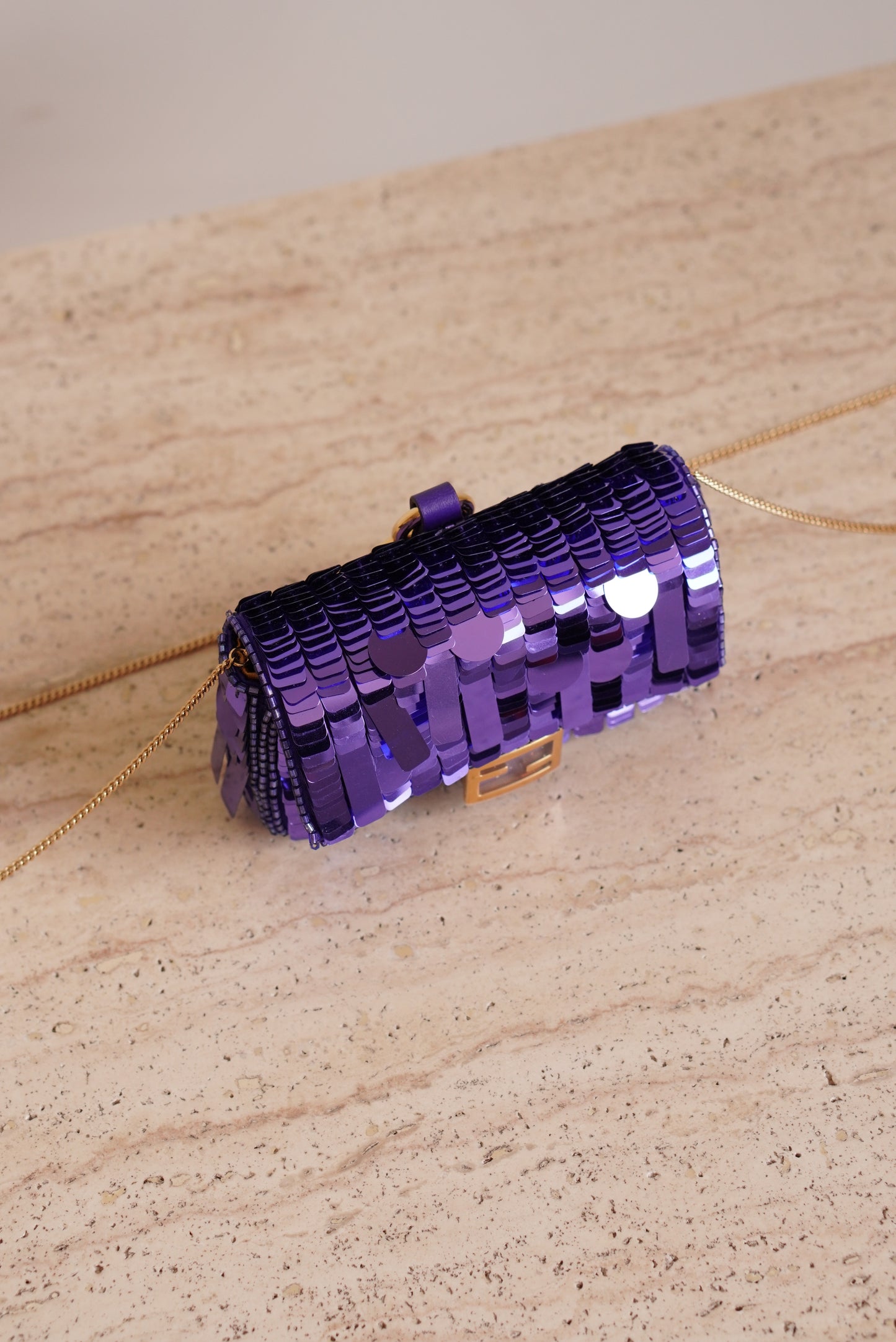 FENDI NANO BAGUETTE CHARM | PURPLE