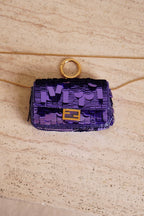FENDI NANO BAGUETTE CHARM | PURPLE