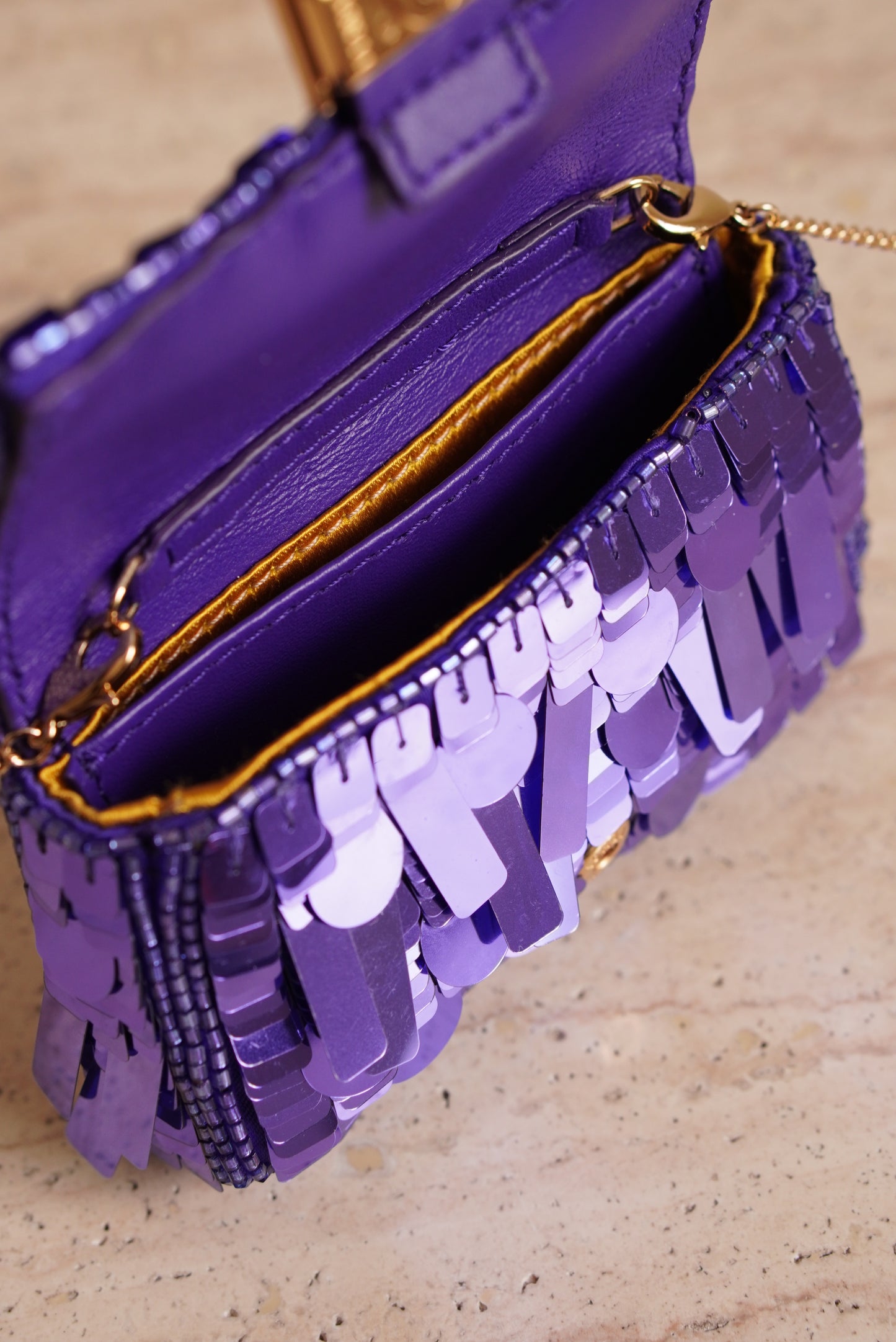FENDI NANO BAGUETTE CHARM | PURPLE