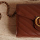 GUCCI GG MARMONT WALLET ON CHAIN | BROWN
