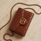 GUCCI GG MARMONT WALLET ON CHAIN | BROWN