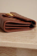 GUCCI GG MARMONT WALLET ON CHAIN | BROWN
