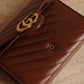 GUCCI GG MARMONT WALLET ON CHAIN | BROWN