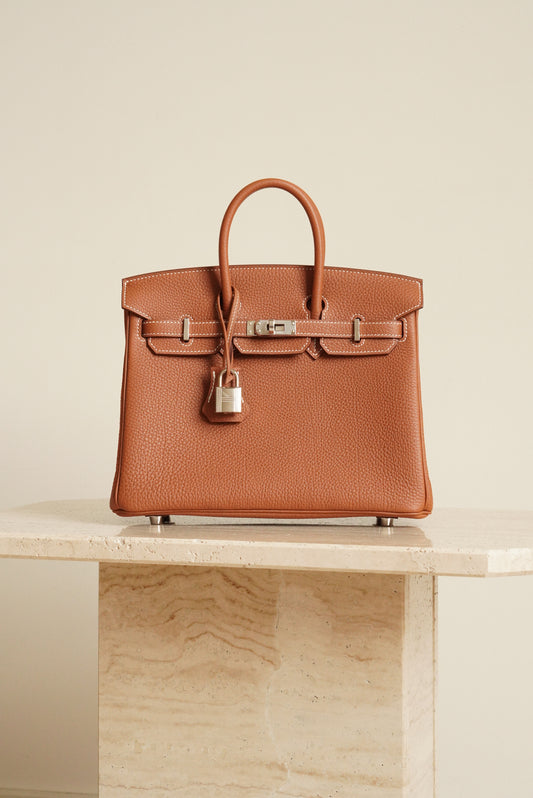 HERMÈS BIRKIN 25 RETOURNE TOGO | GOLD