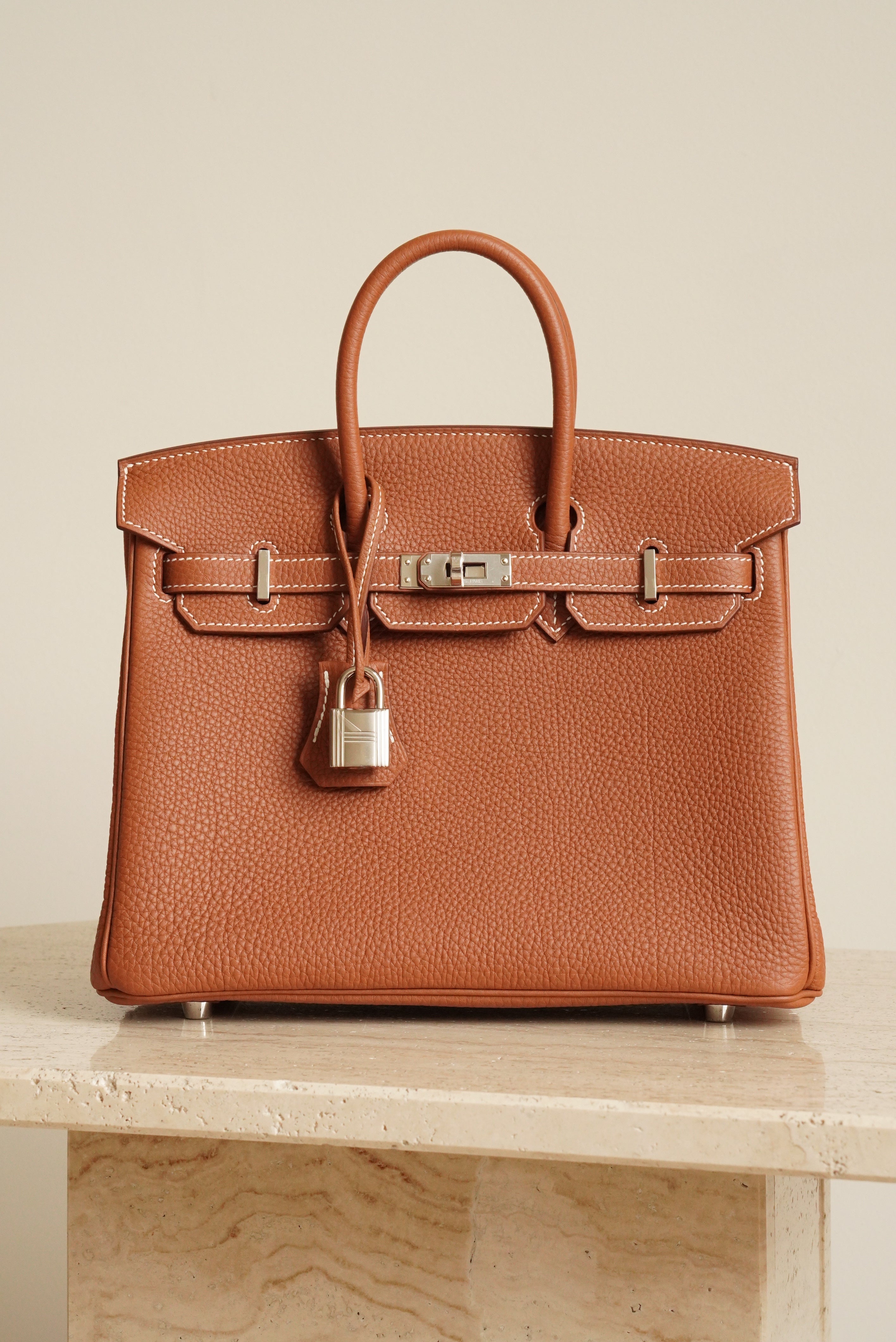 HERMÈS BIRKIN 25 RETOURNE TOGO | GOLD