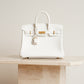 HERMÈS BIRKIN 25 RETOURNE SWIFT | NEW WHITE