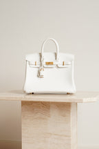 HERMÈS BIRKIN 25 RETOURNE SWIFT | NEW WHITE