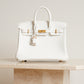 HERMÈS BIRKIN 25 RETOURNE SWIFT | NEW WHITE