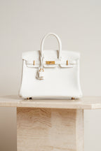 HERMÈS BIRKIN 25 RETOURNE SWIFT | NEW WHITE