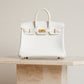 HERMÈS BIRKIN 25 RETOURNE SWIFT | NEW WHITE