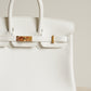 HERMÈS BIRKIN 25 RETOURNE SWIFT | NEW WHITE