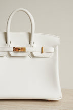 HERMÈS BIRKIN 25 RETOURNE SWIFT | NEW WHITE