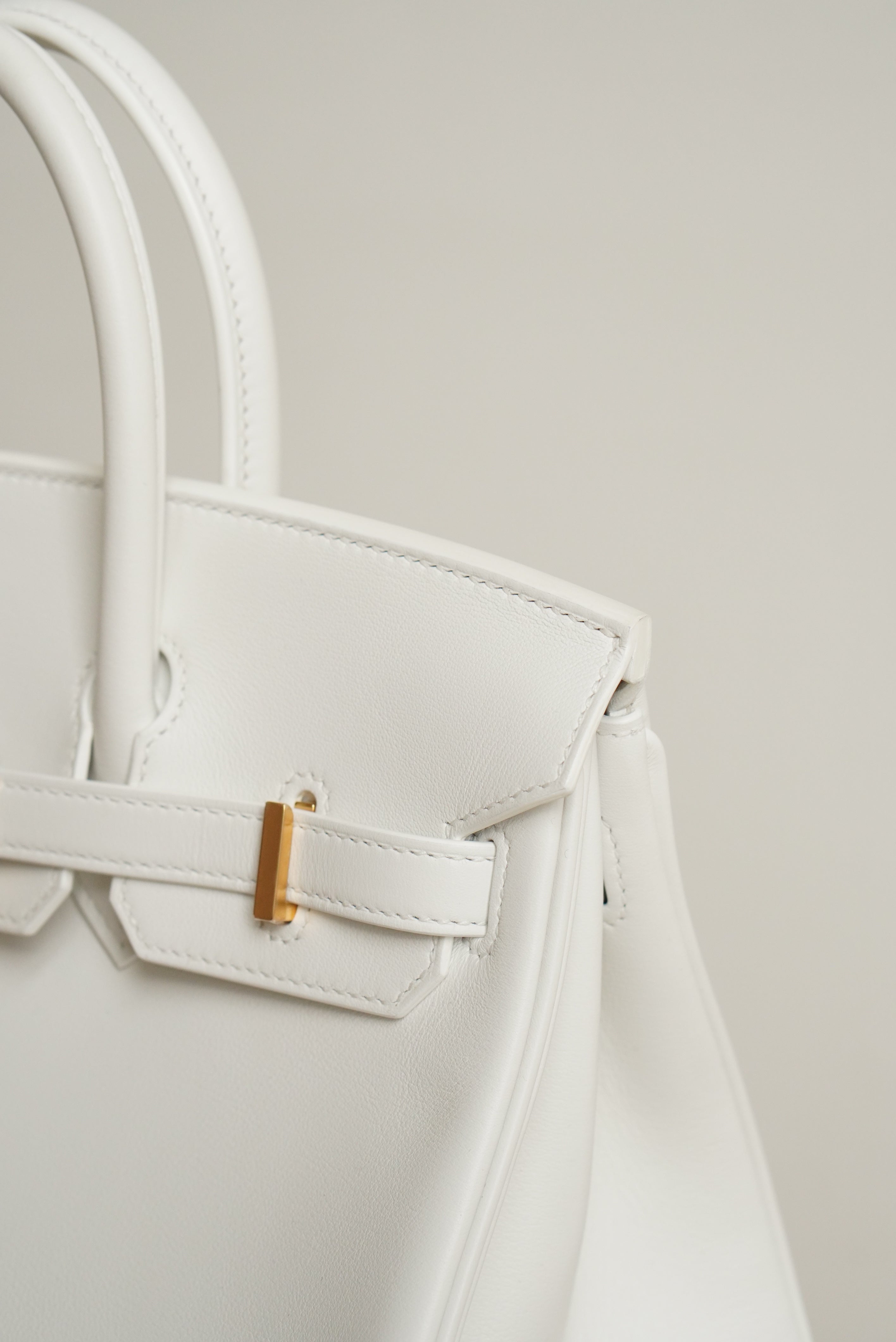 HERMÈS BIRKIN 25 RETOURNE SWIFT | NEW WHITE