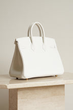 HERMÈS BIRKIN 25 RETOURNE SWIFT | NEW WHITE
