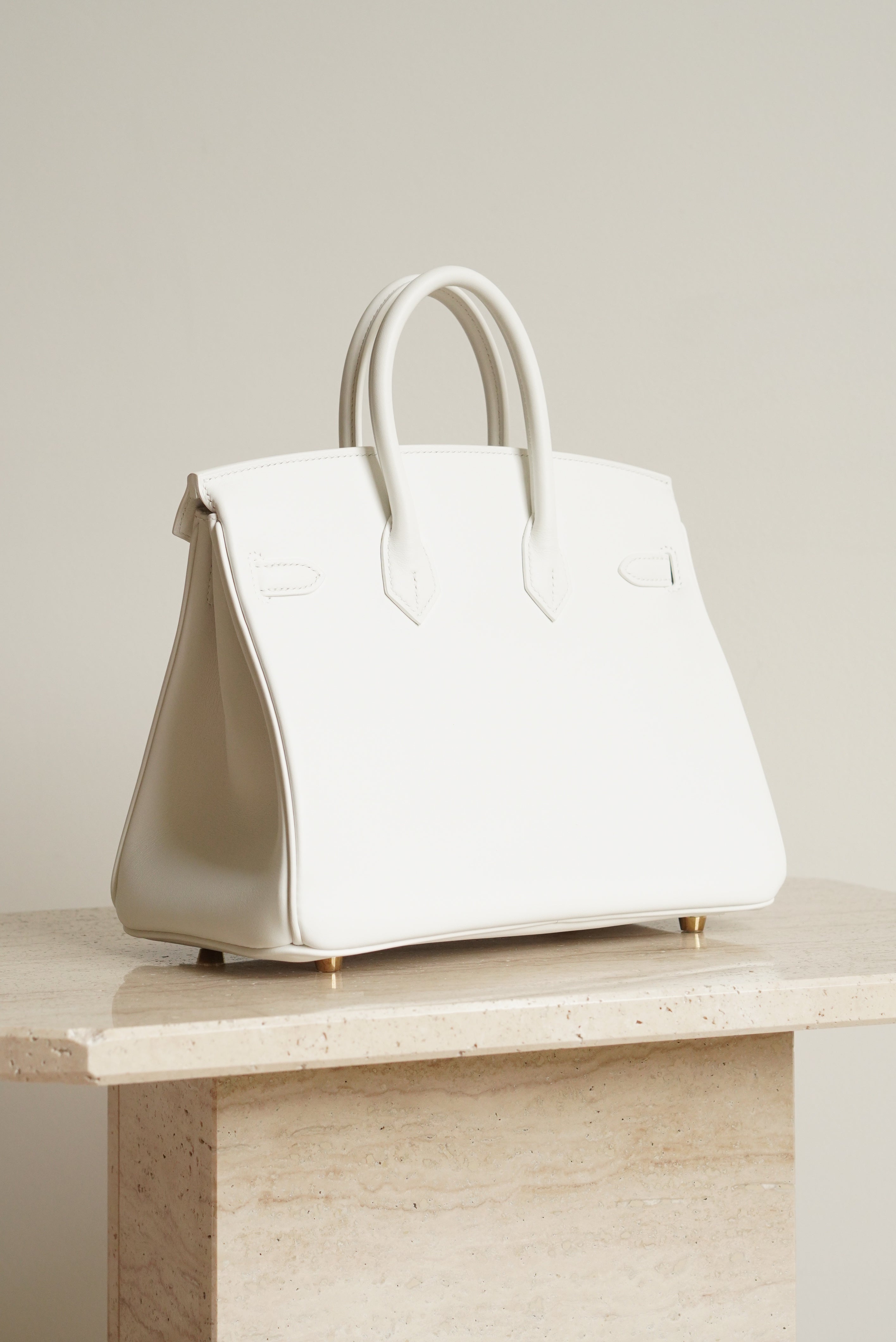 HERMÈS BIRKIN 25 RETOURNE SWIFT | NEW WHITE