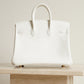 HERMÈS BIRKIN 25 RETOURNE SWIFT | NEW WHITE