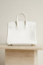 HERMÈS BIRKIN 25 RETOURNE SWIFT | NEW WHITE