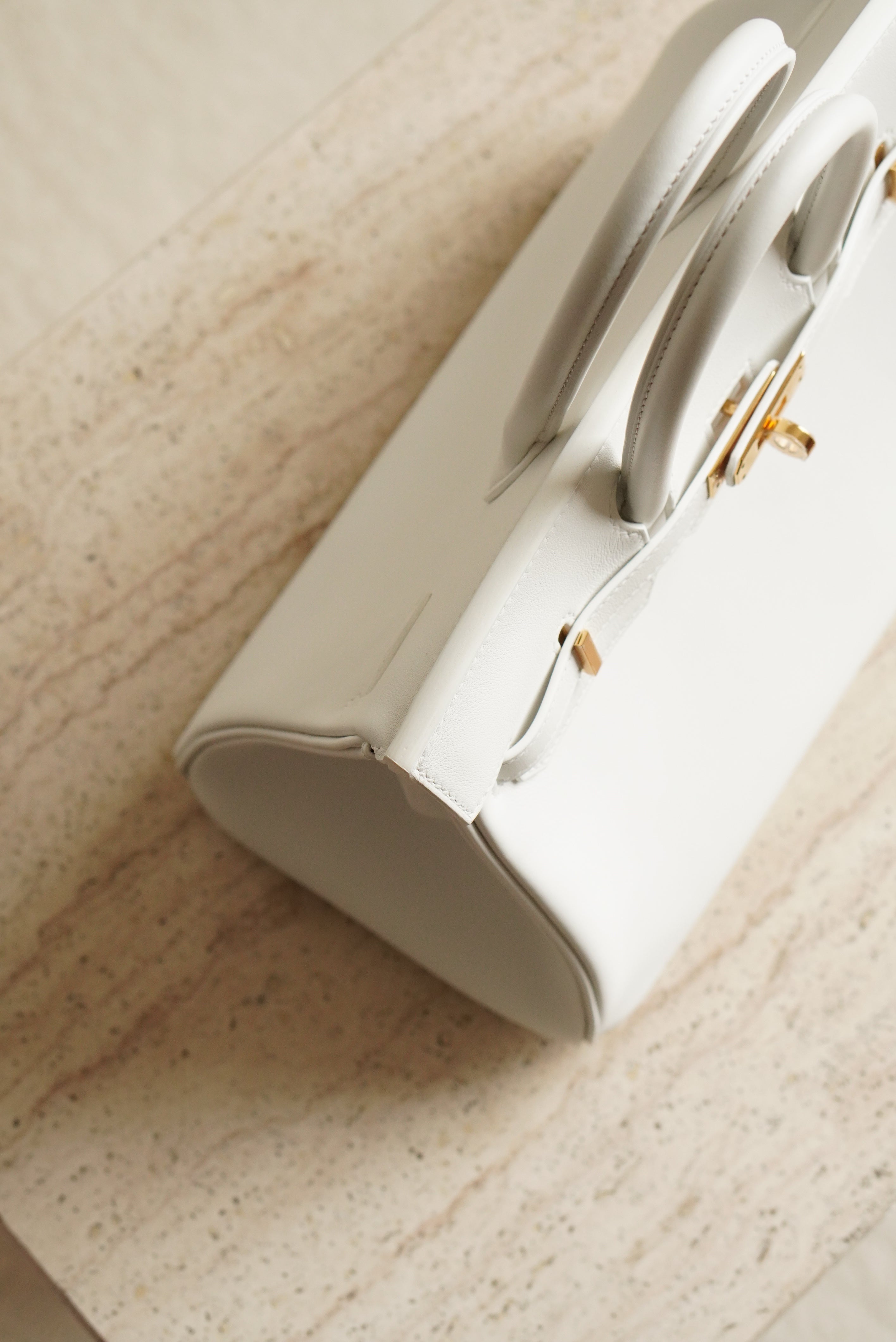 HERMÈS BIRKIN 25 RETOURNE SWIFT | NEW WHITE
