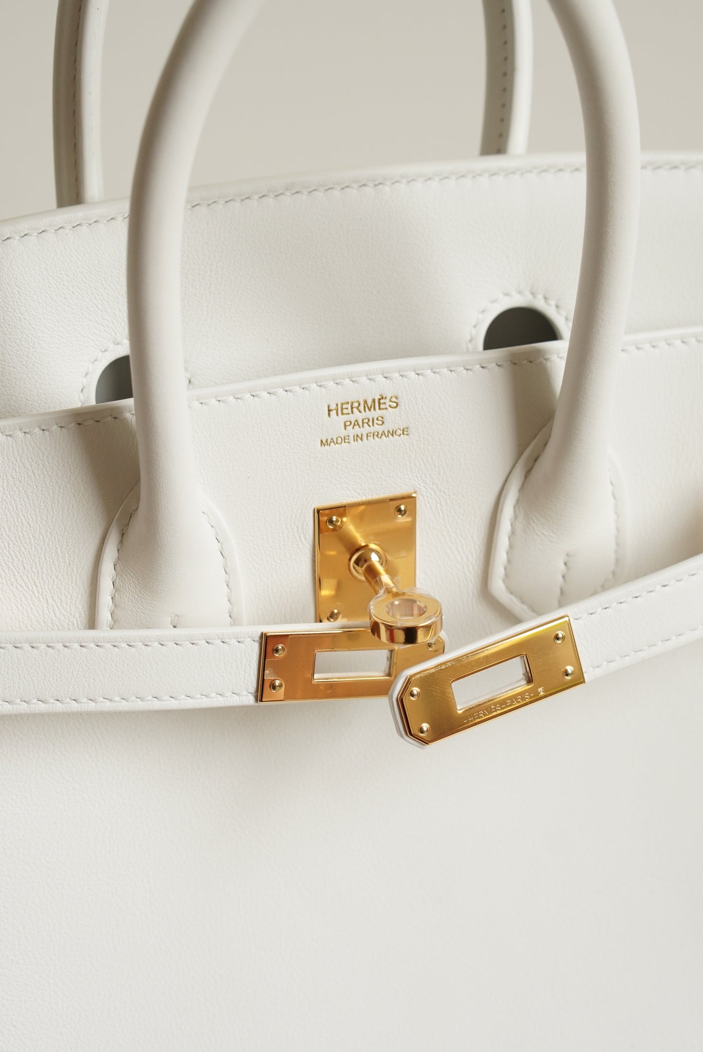 HERMÈS BIRKIN 25 RETOURNE SWIFT | NEW WHITE