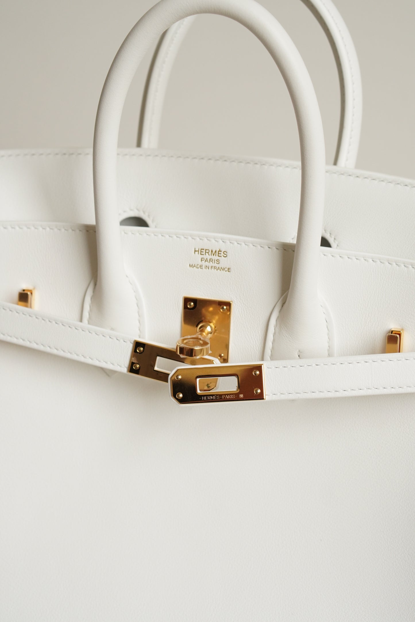 HERMÈS BIRKIN 25 RETOURNE SWIFT | NEW WHITE