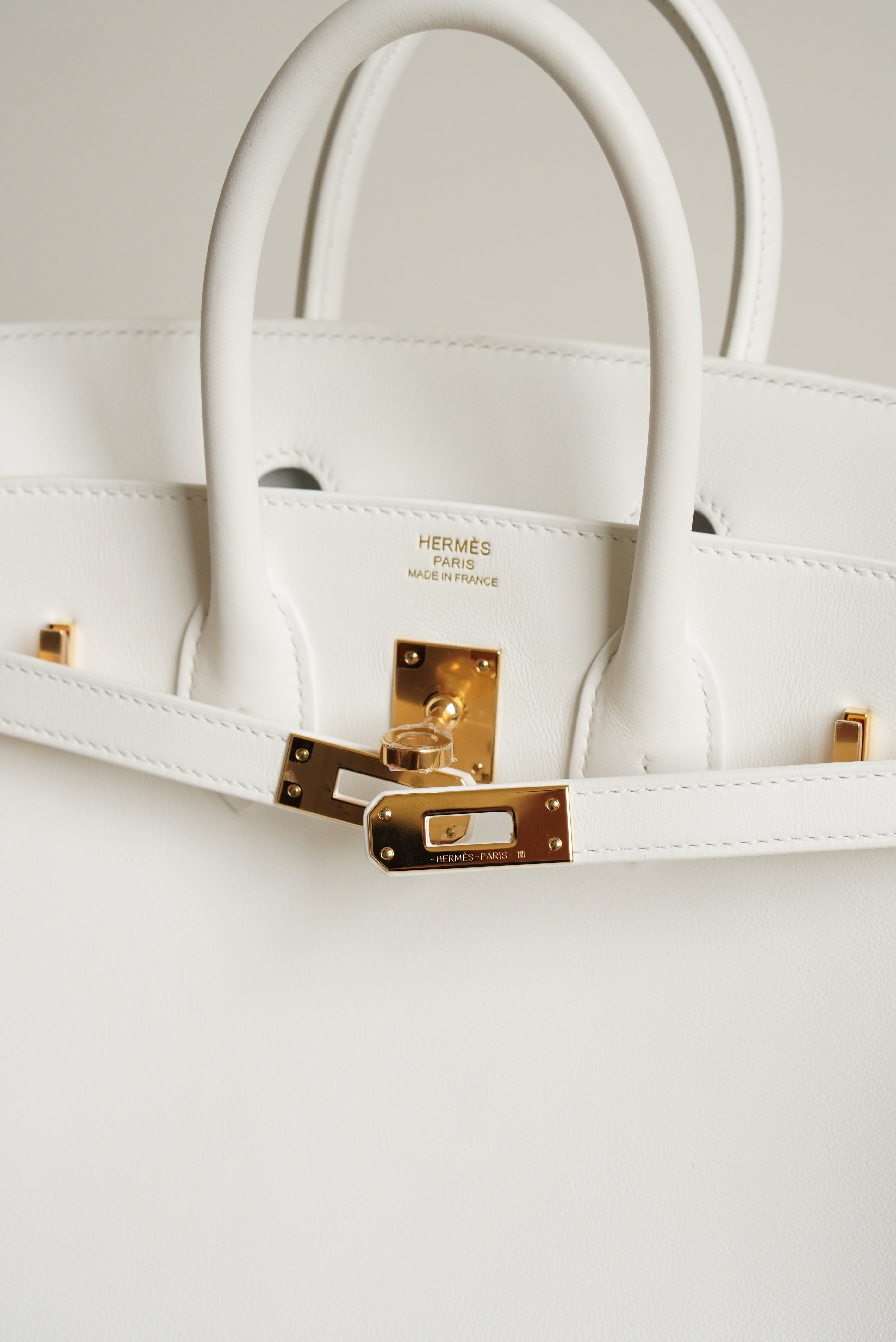 HERMÈS BIRKIN 25 RETOURNE SWIFT | NEW WHITE