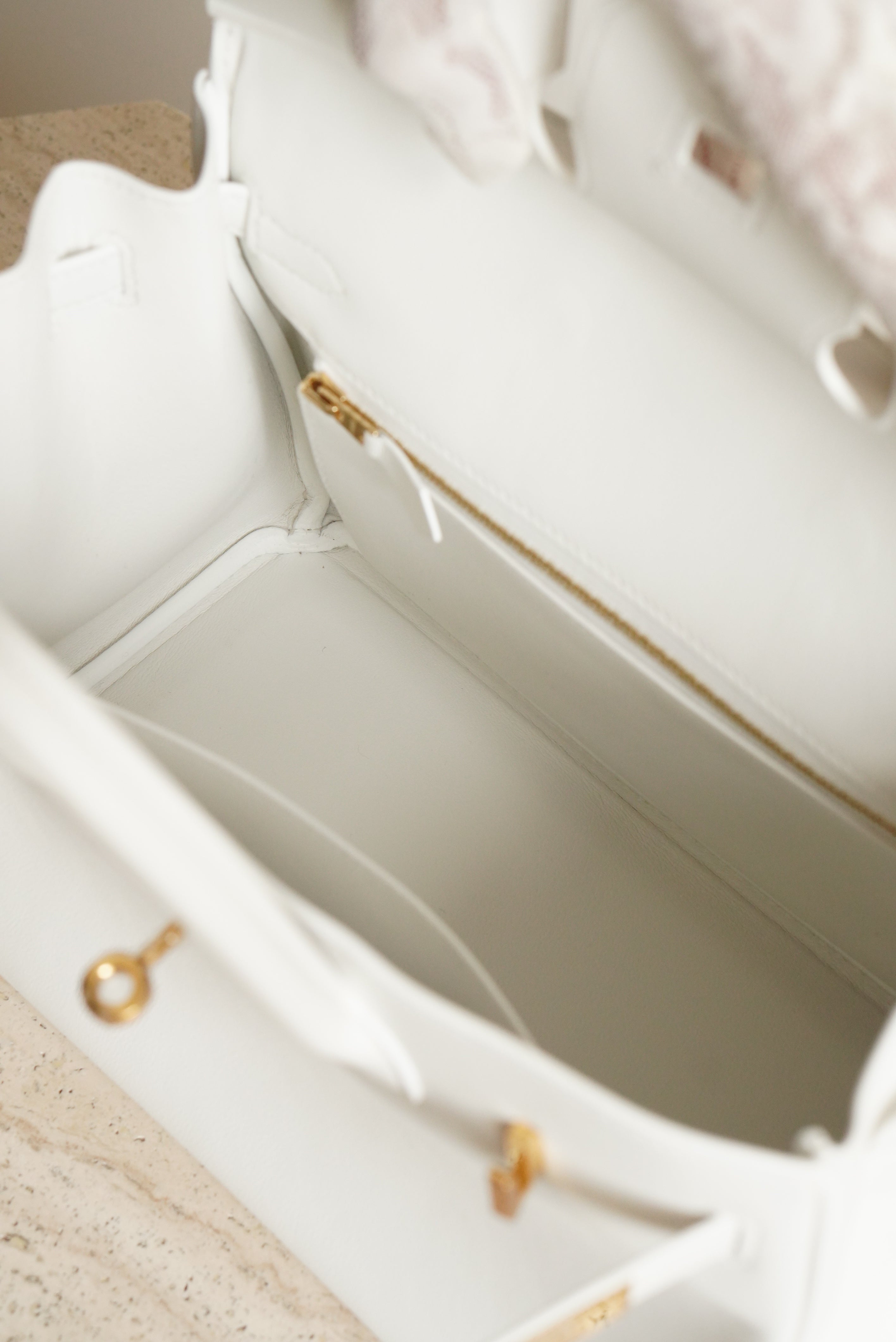 HERMÈS BIRKIN 25 RETOURNE SWIFT | NEW WHITE