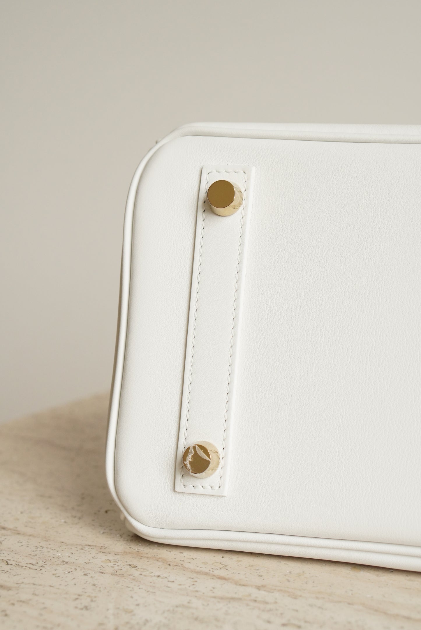 HERMÈS BIRKIN 25 RETOURNE SWIFT | NEW WHITE