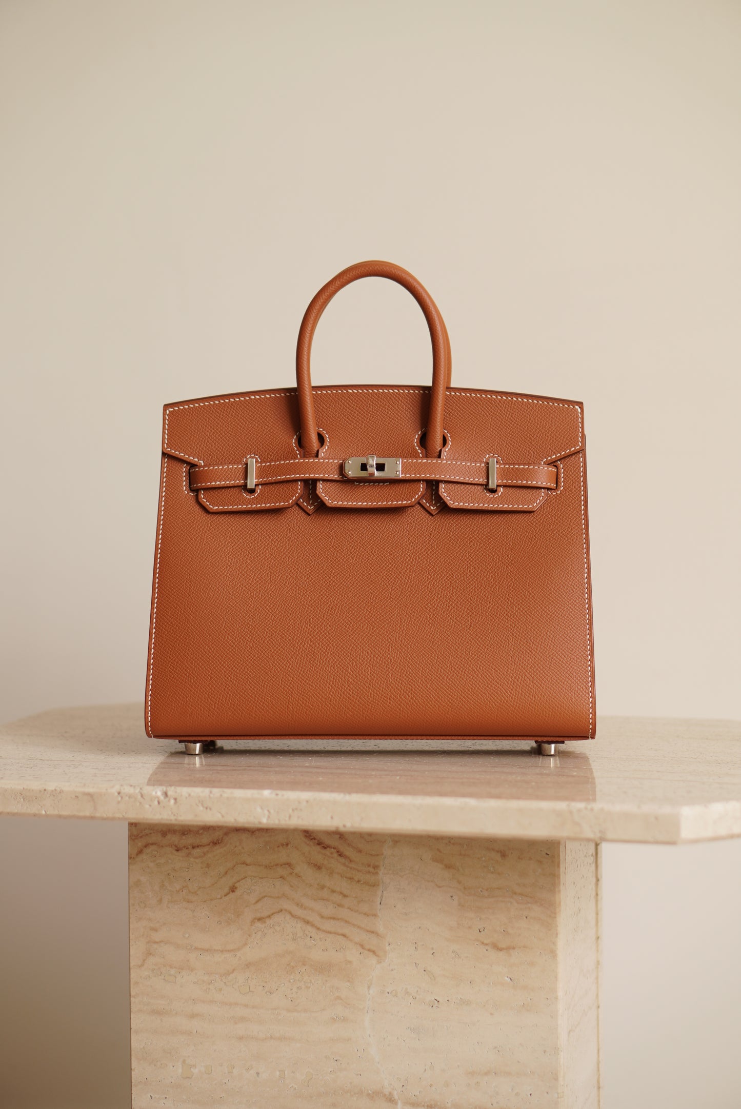 HERMÈS BIRKIN 25 SELLIER EPSOM | GOLD