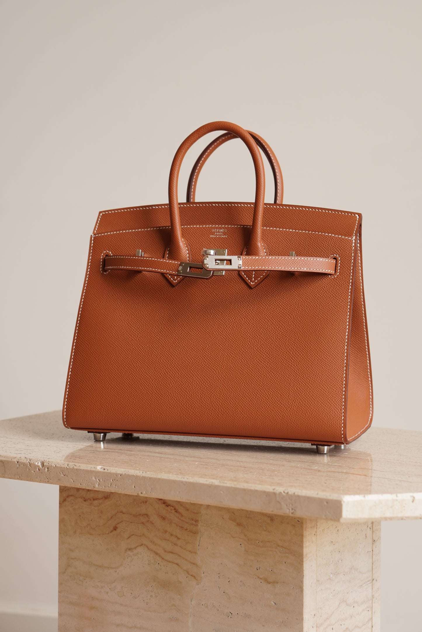 HERMÈS BIRKIN 25 SELLIER EPSOM | GOLD