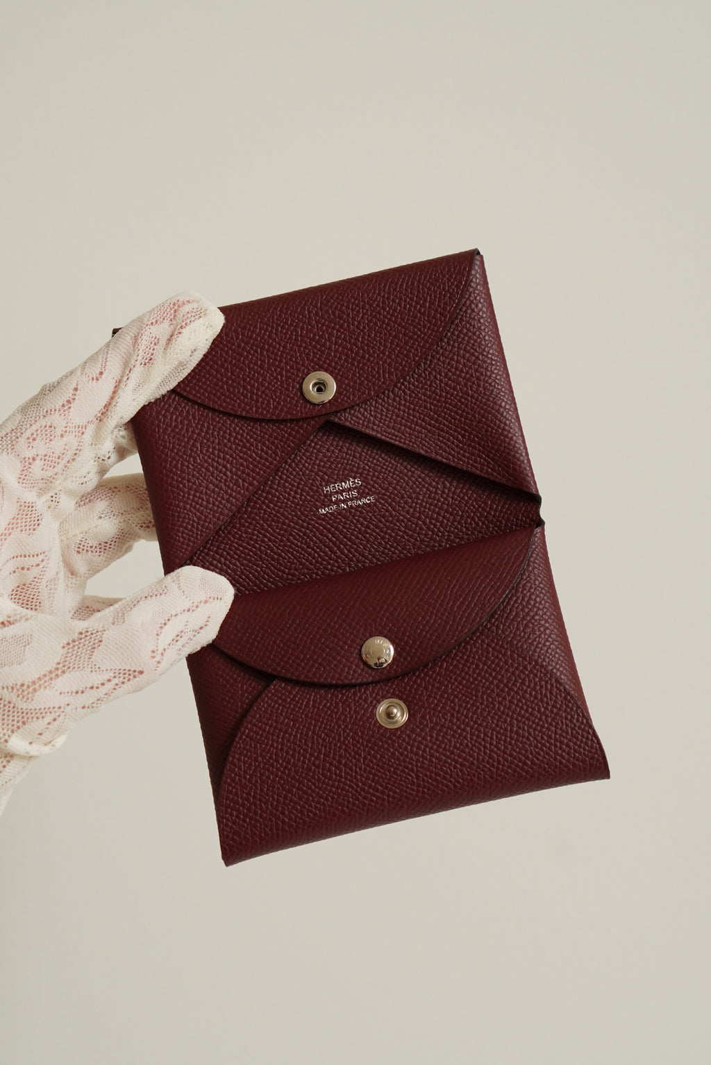 HERMÈS CALVI DUO COMPACT CARD HOLDER | ROUGE H