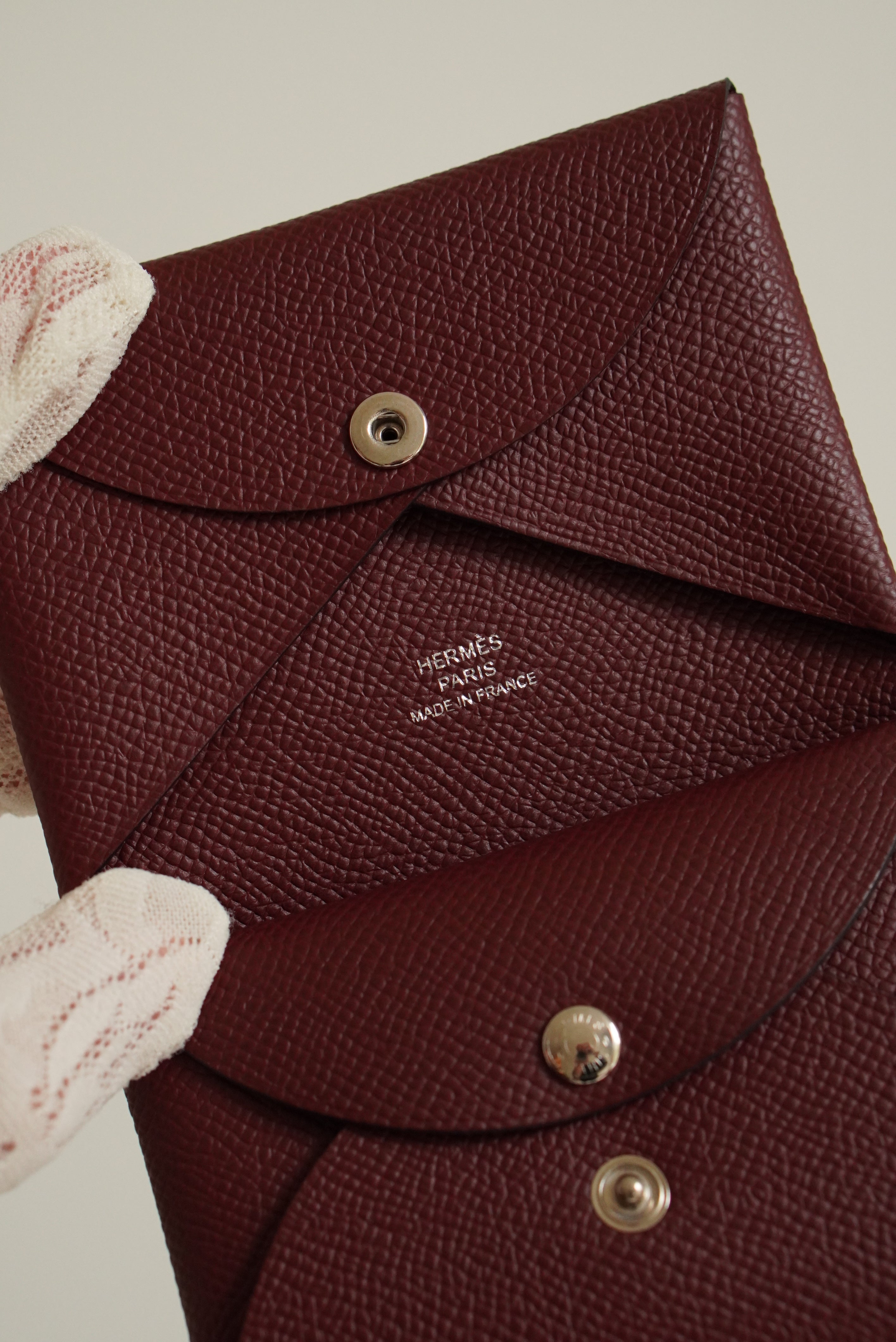 HERMÈS CALVI DUO COMPACT CARD HOLDER | ROUGE H