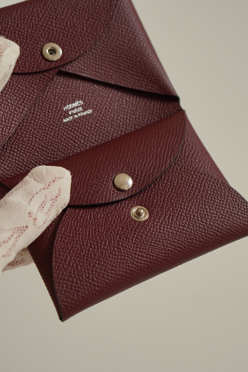 HERMÈS CALVI DUO COMPACT CARD HOLDER | ROUGE H