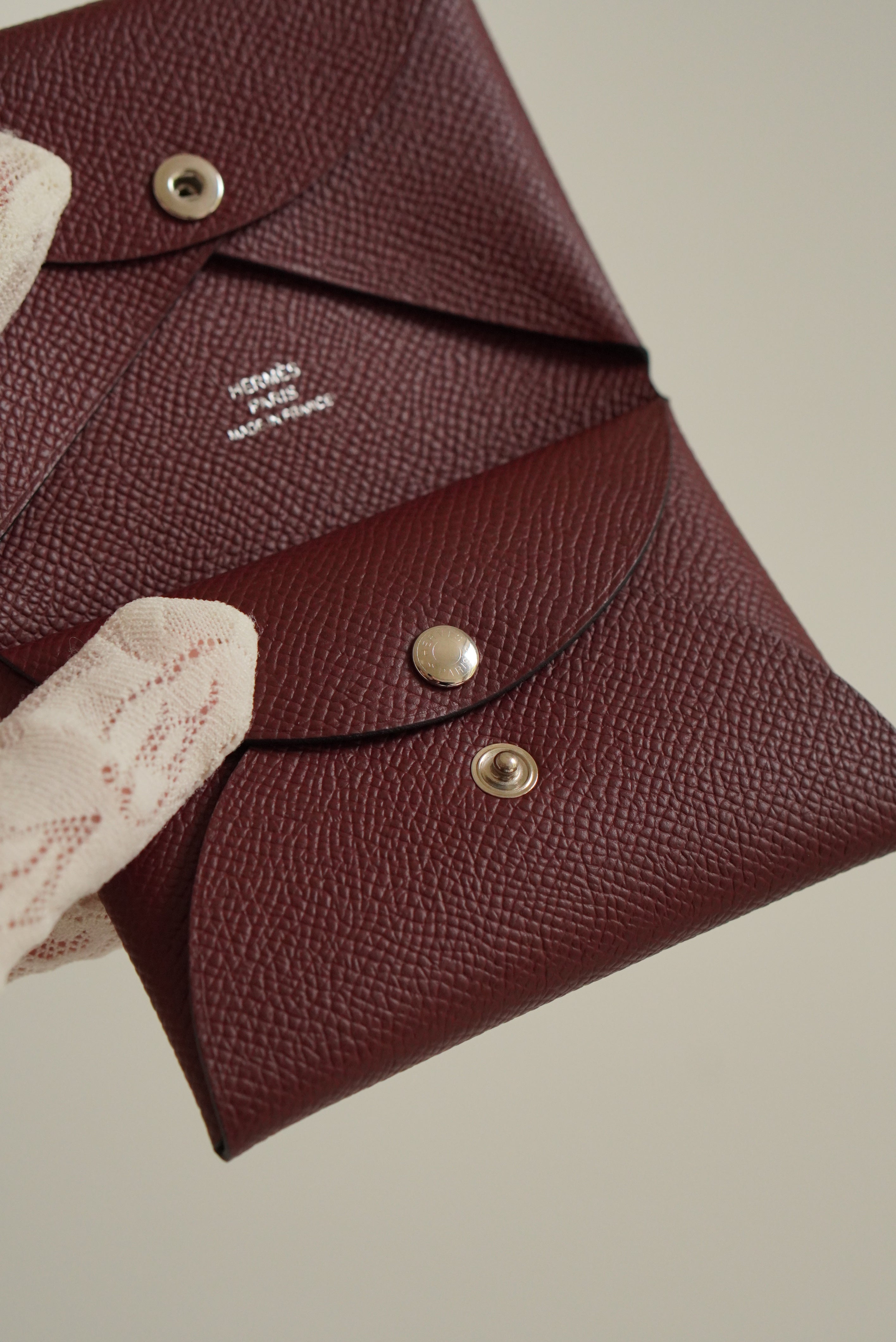 HERMÈS CALVI DUO COMPACT CARD HOLDER | ROUGE H