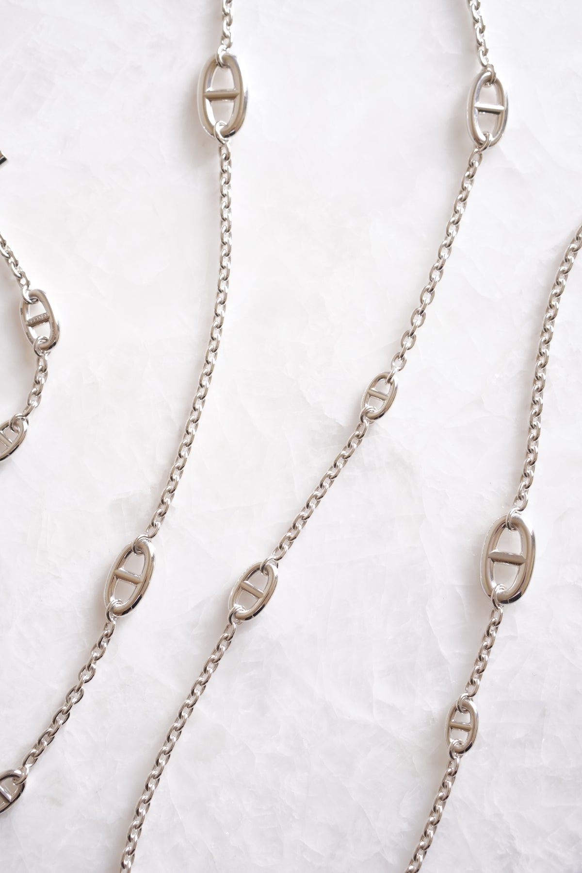HERMÈS FARANDOLE LONG NECKLACE 120 | SILVER