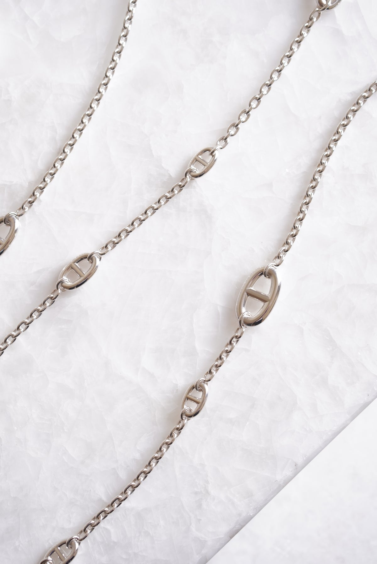 HERMÈS FARANDOLE LONG NECKLACE 120 | SILVER